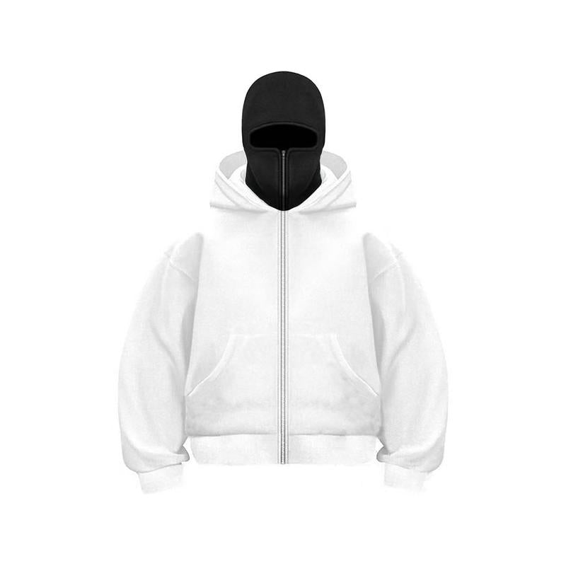 ❄️Men’s Balaclava Zip Hoodie for Winter Sports Streetwear and Cold Weather Training
