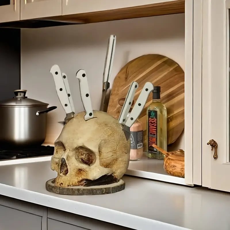 SkullSlice™ - Gothic Skull Knife Holder