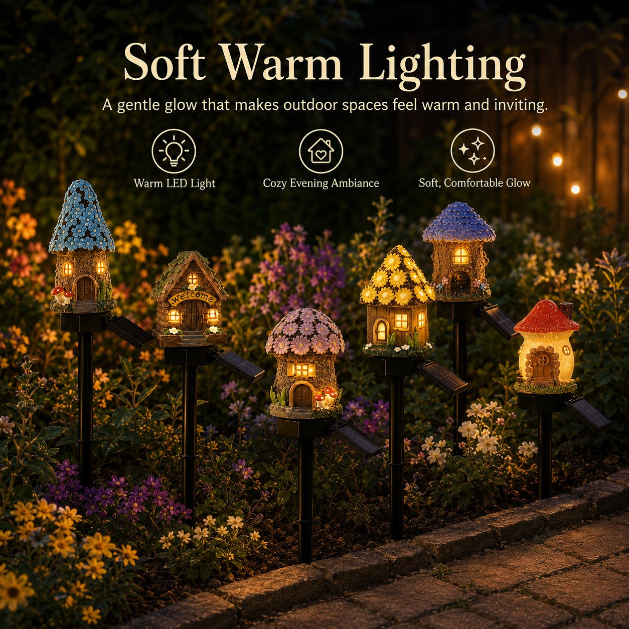 🔥Last Day 52% OFF🍄Solar Fairy-Tale Mushroom Cottage Garden Light💡