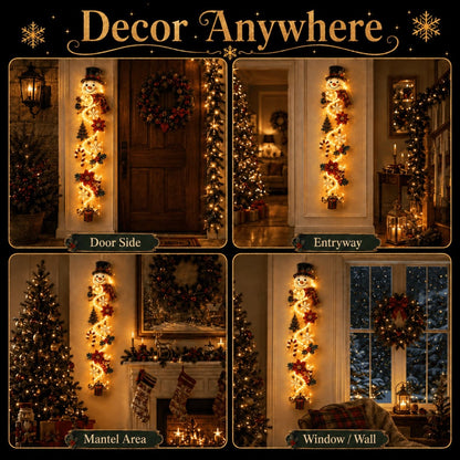 ⏳Last day: 49% off – 🎄 MerryCascade Light-Up Christmas Door Hanger | 6 festive light designs, warm glow, 3D details & space-saving vertical decoration ✨