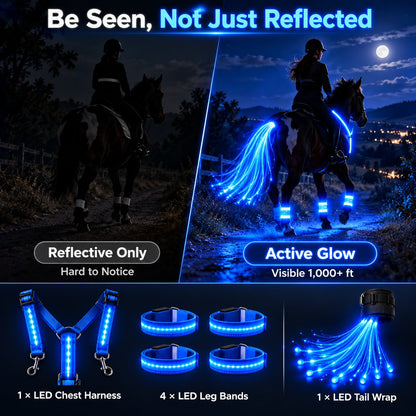 360° Illuminated Horse Harness & Glow Kit 🐎✨