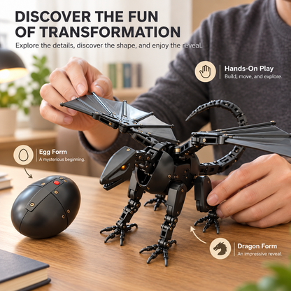 🐉 DragonMorph – Egg to Dragon Transforming Mechanical Toy🥚