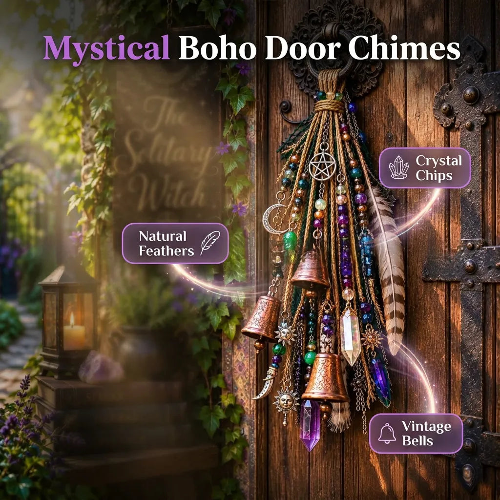 👉 Whimsical Witch Door Bell – Unique Hanging Decor for a Charming Home Entrance