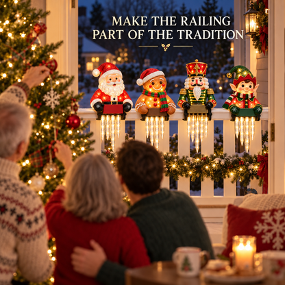🎄✨ Christmas Character Icicle Lights – Festive LED Railing & Holiday Hanging Décor