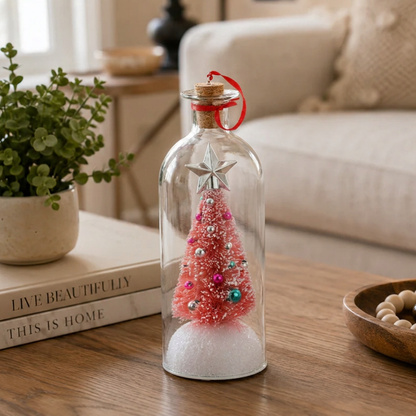 🎅🎄 Recordable Christmas Tree In Bottle Ornament | Voice Message Keepsake Giftcordable Message in a Bottle