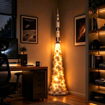 🚀 Rocket Launch Cloud LED Floor Lamp