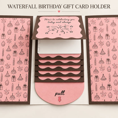 2026 New🎅🎁 Waterfall Christmas Gift Card Booklet 💳✨