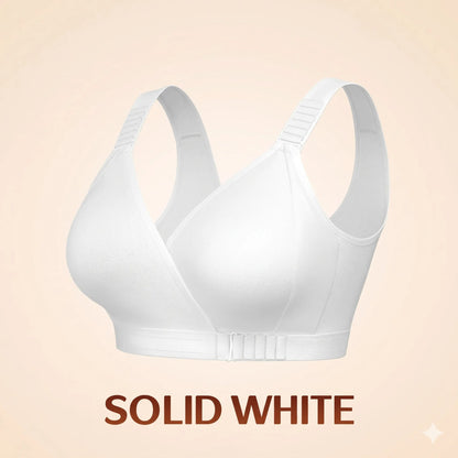 Front-Closure Wireless Comfort Bra – Adjustable Straps & Gentle Support