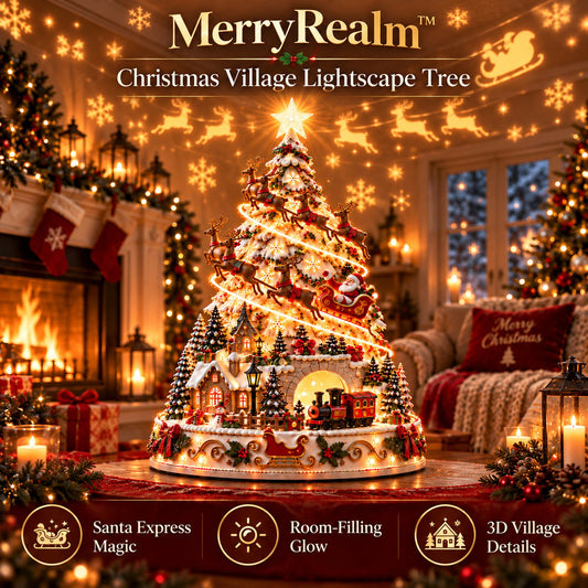 ⏳ Last day to save 49% –🎄🎅 MerryRealm Christmas Village Lightscape Tree