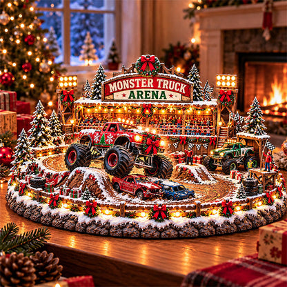 🚗🎄 Christmas Classic Gas Station Village™ – Lighted Vintage American Gas Station with Classic Cars