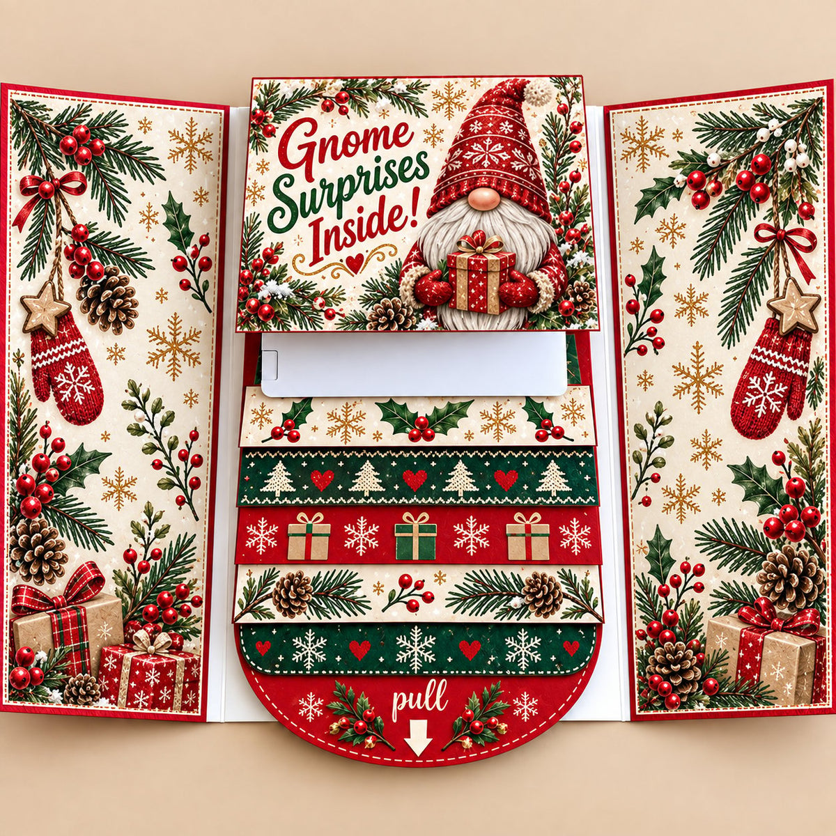 2026 New🎅🎁 Waterfall Christmas Gift Card Booklet 💳✨
