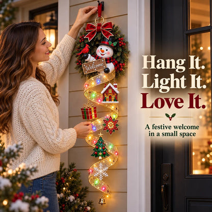 ✨ Stained-Glass Christmas Hanging Door Decor