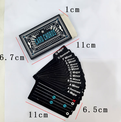 🎸Guitar Chord Cards for Beginners – For Right & Left-Handed Players✨(15Pcs )