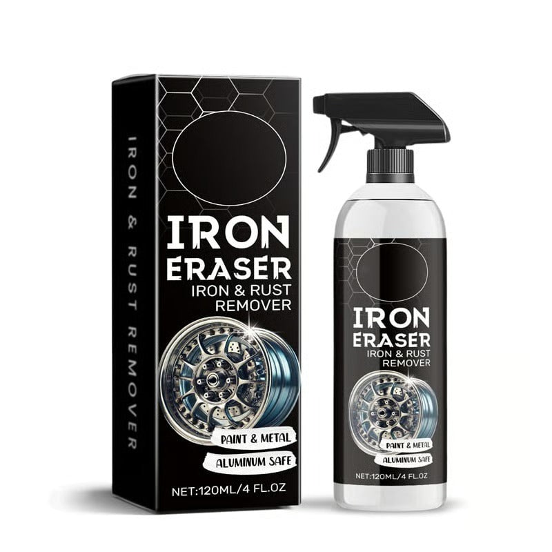 🔥Last Day 48% OFF✨ IRON ERASER Iron & Rust Remover Spray - Instantly Dissolves Brake Dust & Oxidation, Restores Factory Shine on Wheels & Paint 🚗