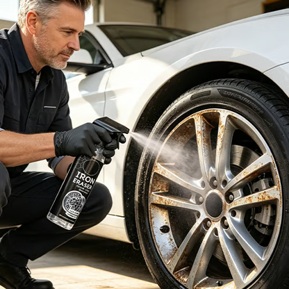 🔥Last Day 48% OFF✨ IRON ERASER Iron & Rust Remover Spray - Instantly Dissolves Brake Dust & Oxidation, Restores Factory Shine on Wheels & Paint 🚗