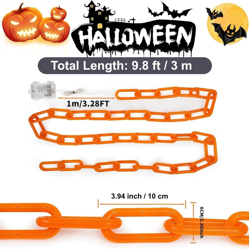 10 FT Halloween String Lights with 8 Lighting Modes, Waterproof & Battery-Powered