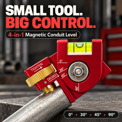 🧲 4-in-1 Magnetic Conduit Bending Level