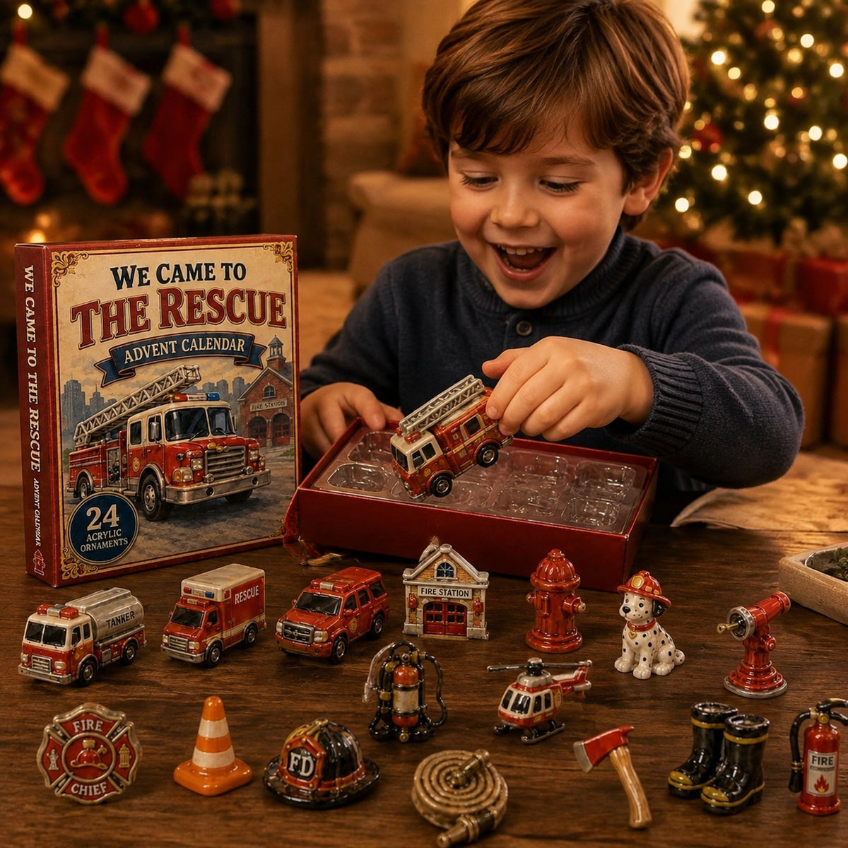 Rescue Team Advent Calendar 2026 - 24-Day Festive Countdown, Acrylic Charms Blind Box