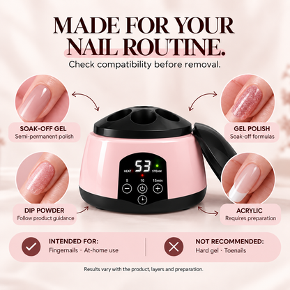 💅 Steam Gel Polish Remover – 5/10/15-Minute Timer