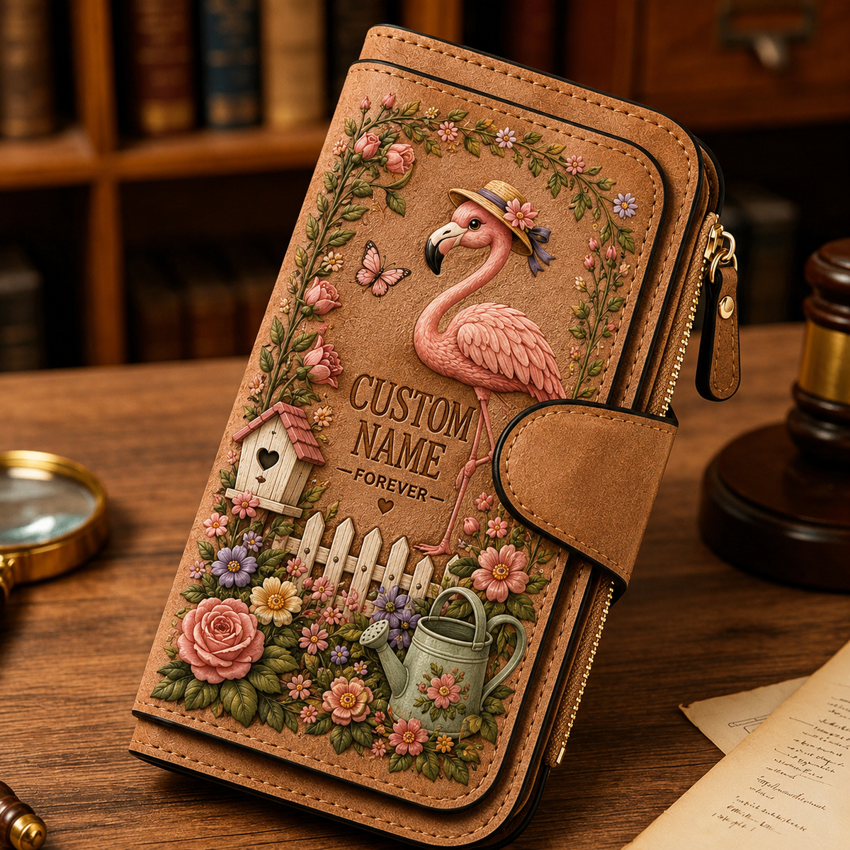 🌸 Personalized Embossed Wallet – Pick Your Style, Add Your Name 🌿