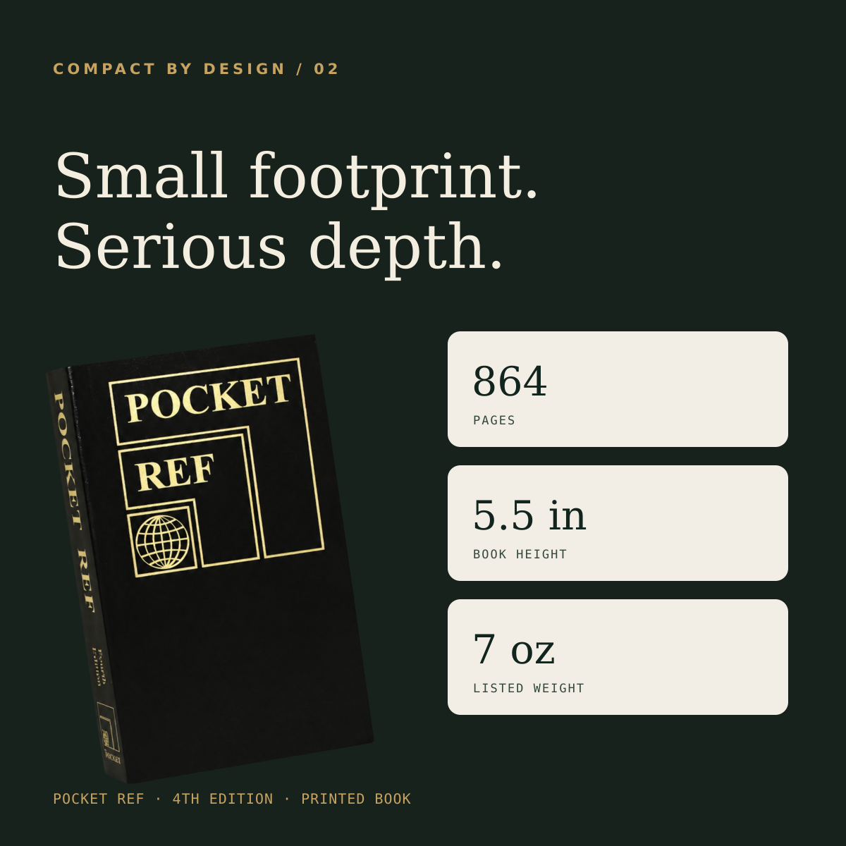 Pocket Ref 4th Edition | 864-Page Portable Reference Book
