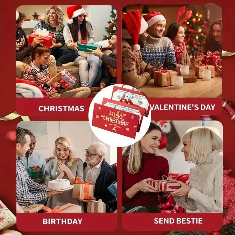 ⚡ 50K+ SOLD! Almost Gone-🎅💸Christmas Cash Gift Envelope– A creative way to give cash this Christmas!