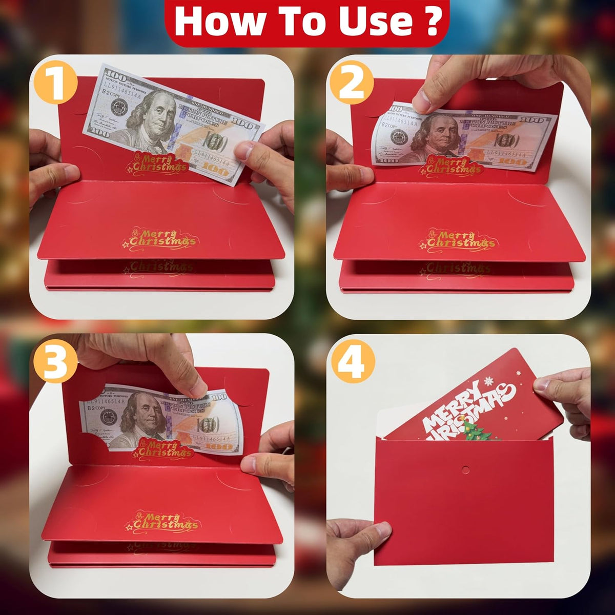 ⚡ 50K+ SOLD! Almost Gone-🎅💸Christmas Cash Gift Envelope– A creative way to give cash this Christmas!