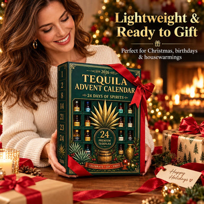 🎁✨ 24-Day Mini Tequila Bottle Advent Calendar – Holiday Countdown, Bar Decor & Collector Gift