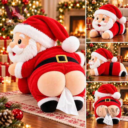 Santa Claus Butt Tissue Box Holder Christmas Plush Toy 2026