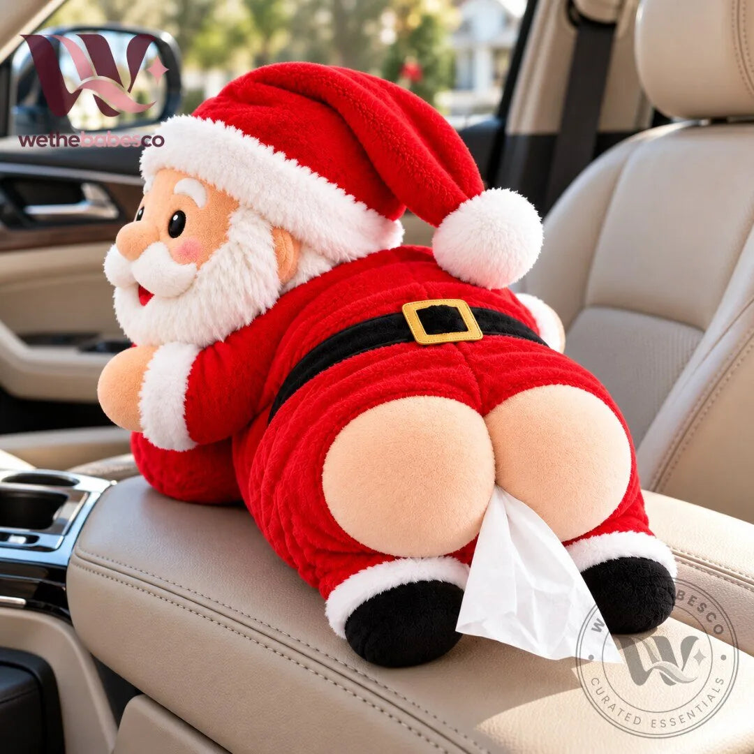 Santa Claus Butt Tissue Box Holder Christmas Plush Toy 2026