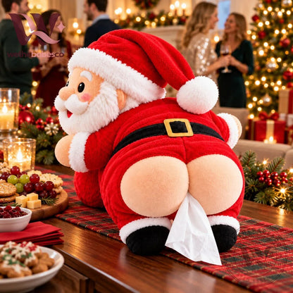 Santa Claus Butt Tissue Box Holder Christmas Plush Toy 2026