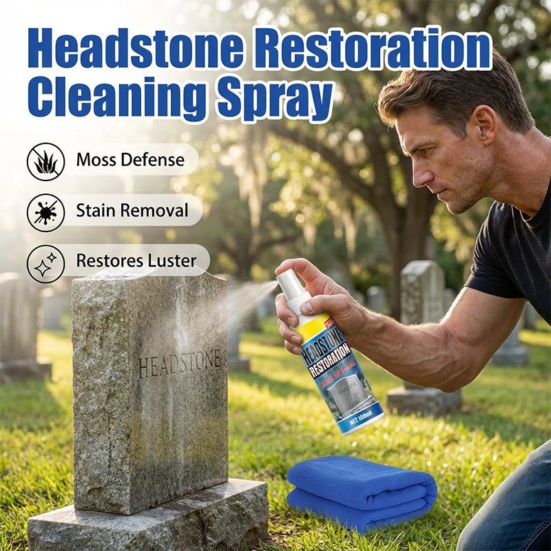 🔥 Headstone Cleaning Spray – Restore Weathered Memorials & Remove Tough Stains