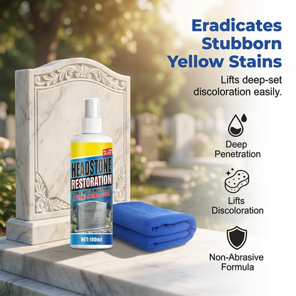 🔥 Headstone Cleaning Spray – Restore Weathered Memorials & Remove Tough Stains