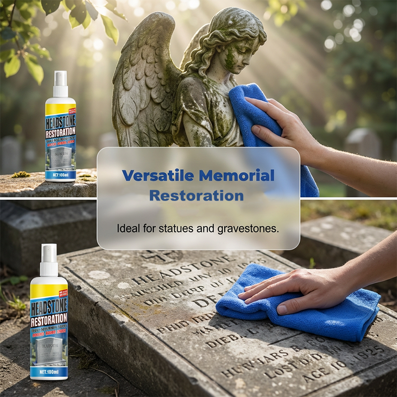 🔥 Headstone Cleaning Spray – Restore Weathered Memorials & Remove Tough Stains