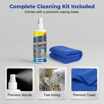 🔥 Headstone Cleaning Spray – Restore Weathered Memorials & Remove Tough Stains