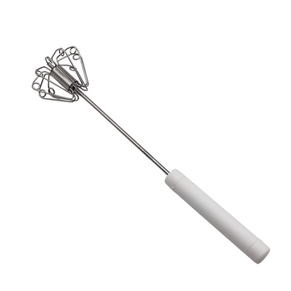🥚🍳 Limited Time 50% OFF✨ Semi-Automatic Turbo Stainless Steel Hand Whisk, No-Slip Grip Food-Grade Push Action Mixer for Egg Beating, Cream Whipping, Cake Baking & Daily Kitchen Use
