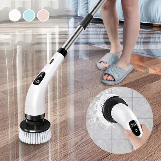 ⏳🔥LIMITED-TIME 50% OFF! ⏰⚡ 8-in-1 Cordless Electric Spin Scrubber with 3 Extension Rods & Dual Speeds 🧼