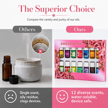 12-Pack Water Soluble Essential Oils Set🌈