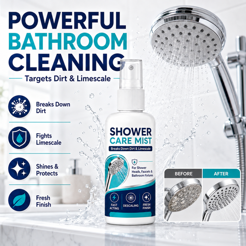 🚿 KOOP 2, KRIJG 1 GRATIS! Snelwerkende Douche-Ontkalkerspray – Helpt Kalkaanslag & Watervlekken Verwijderen | Fris & Schoon Resultaat ✨