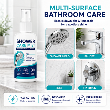 🚿 KOOP 2, KRIJG 1 GRATIS! Snelwerkende Douche-Ontkalkerspray – Helpt Kalkaanslag & Watervlekken Verwijderen | Fris & Schoon Resultaat ✨
