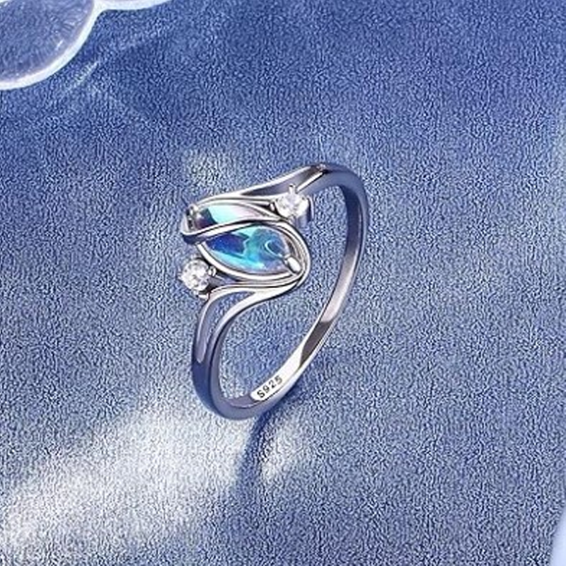 📢📢50% OFF !! ⏰Geometric Oval Ring with Zirconia Accents