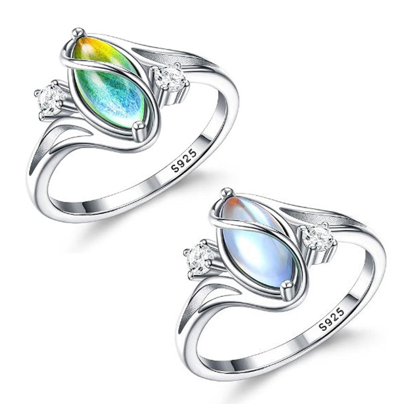 📢📢50% OFF !! ⏰Geometric Oval Ring with Zirconia Accents