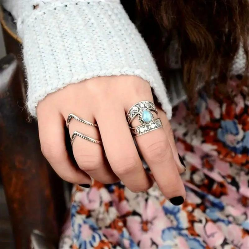 🌸 Buy 1 Get 1 Free!🌸Vintage Carved Teardrop Ring for Women💎
