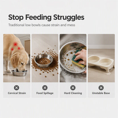 🐾 Save 50%! 🥣 Elevated Pet Bowls – Detachable & double‑bowl design ✨