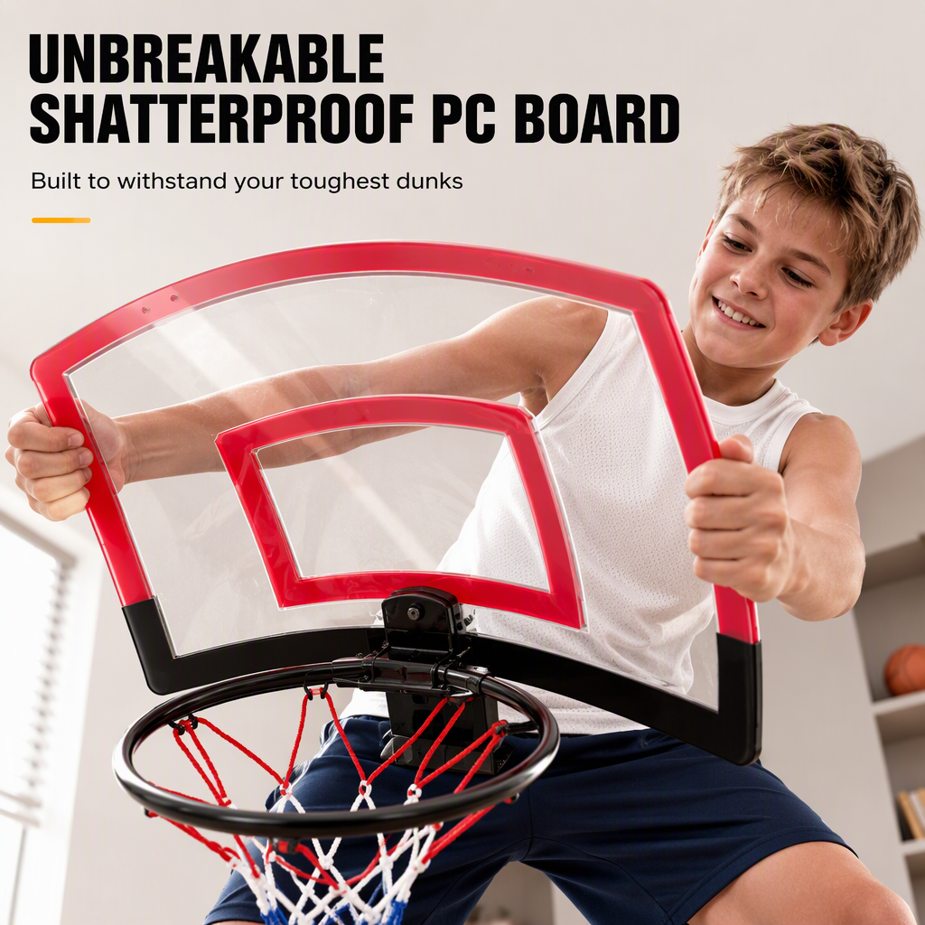 ⏳Limited-time 50% off💥No Drill Wall Mounted Folding Basketball Hoop Toy Set for Kids Indoor and Outdoor Play