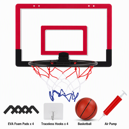 ⏳Limited-time 50% off💥No Drill Wall Mounted Folding Basketball Hoop Toy Set for Kids Indoor and Outdoor Play