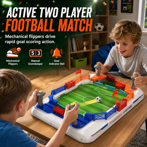 2 Player Battle Tabletop Soccer Game Interactive Table Football Board Toy for Kids