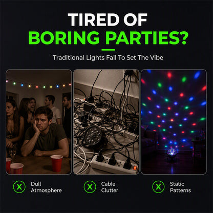 🎶 Music-Sync Party Laser Light – 68 Dynamic Patterns + Remote