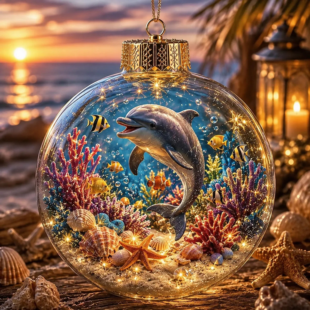 Lighted Ocean Animal Diorama Ornament – image 4