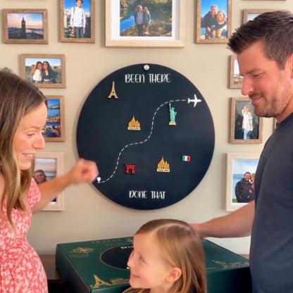 🌍✈️ Been There, Done That Travel Magnet Display Board – Round Souvenir Magnet Wall Organizer, Personalized Travel Memory Decor & Unique Gifts for Travelers 🎁（副本）